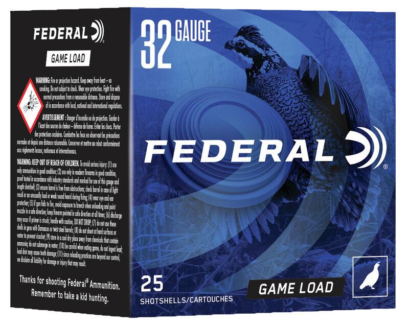 Federal Game Load Upland Shothells 32ga  2-1/2" 1/2oz 1260 fps #8 25/ct - Federal