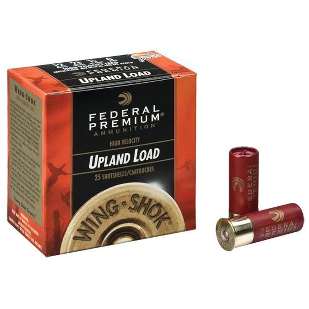 Federal Premium Wing-Shok High-Velocity 12 ga 2 3/4" MAX 1 1/8 oz #4,6,7.5 1500 fps - 25/box - Federal