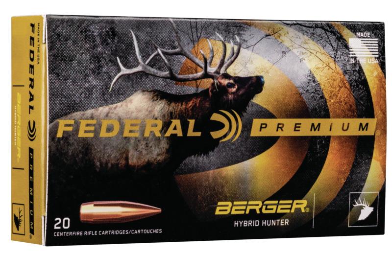 Federal Classic Hunter Berger Hybrid Rifle Ammunition.280 Ackley Improved 168 gr BTHP 2800 fps 20/ct - Federal