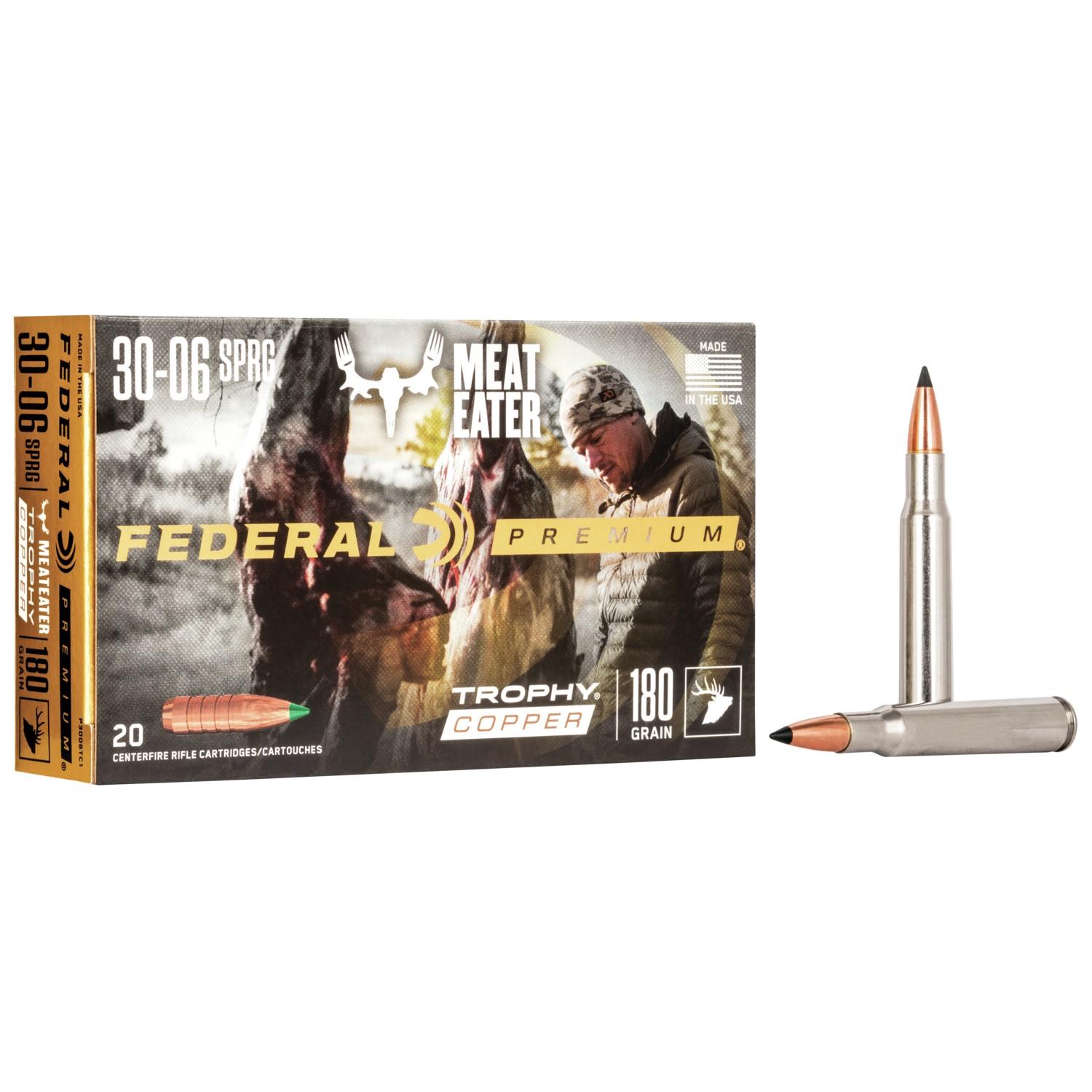 Federal Premium Trophy Copper Rifle Ammunition .3006 Sprg 180