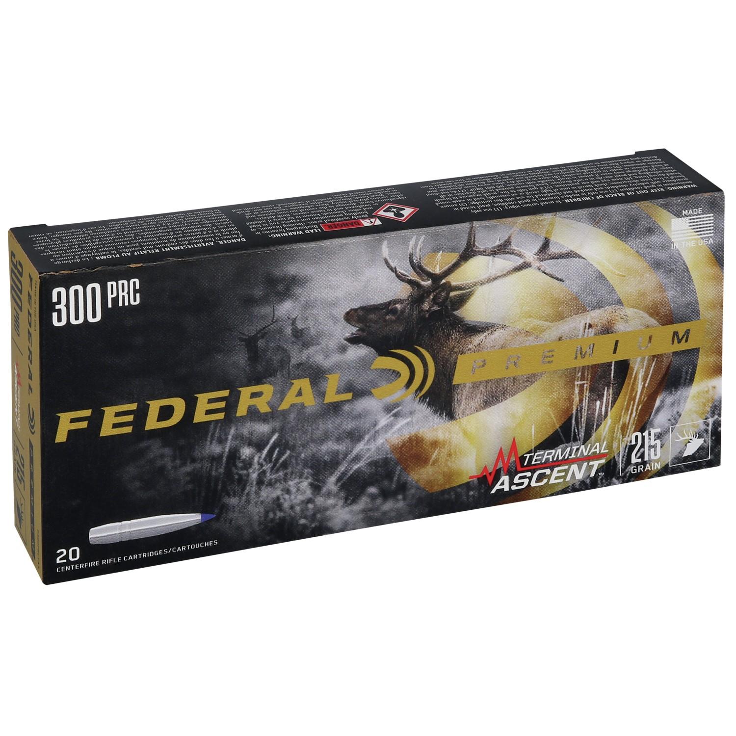 Federal Terminal Ascent Rifle Ammuntion .300 PRC 215 gr 2850 fps 20/ct - Federal