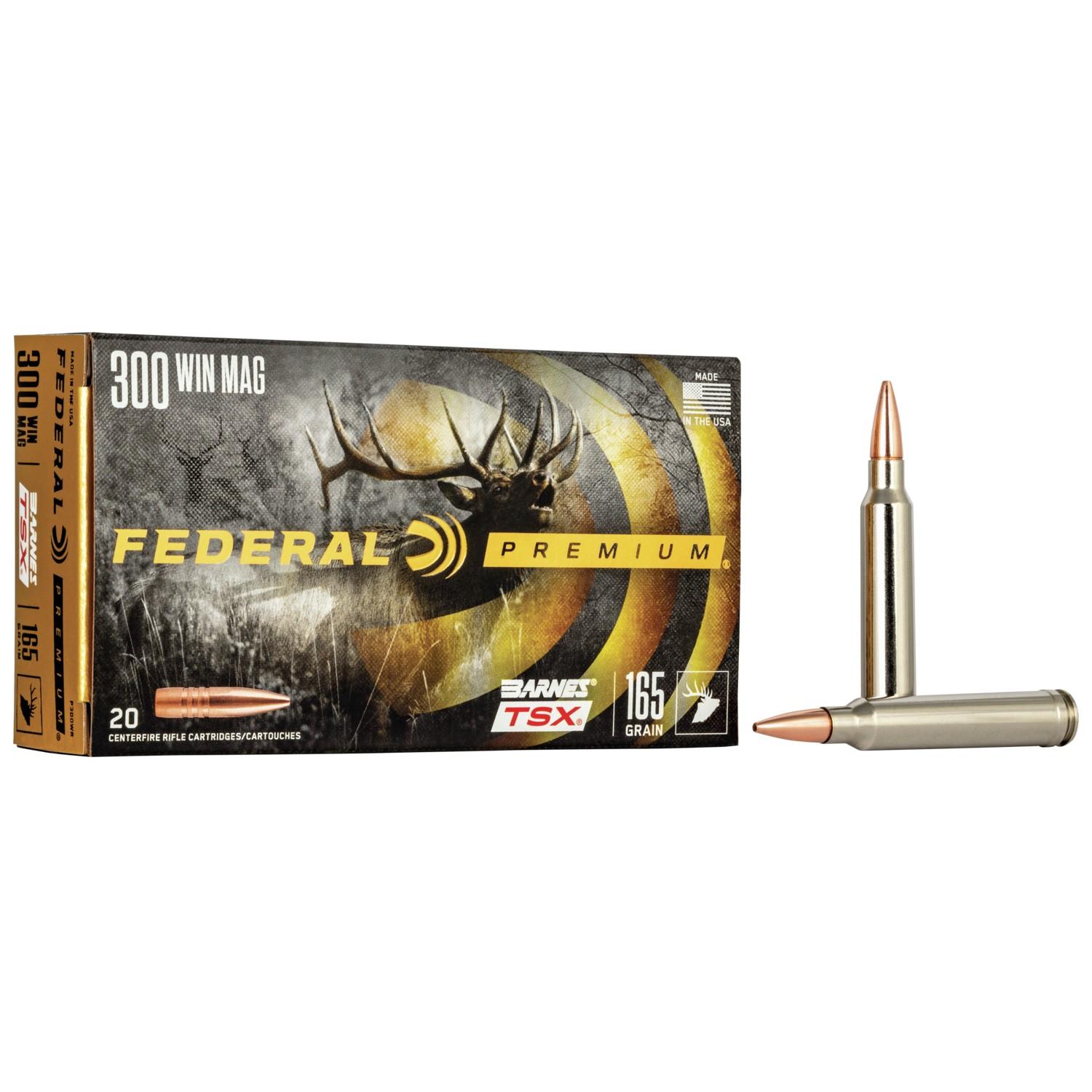 Federal Barnes TSX Rifle Ammunition .300 Win Mag 165gr 3050 fps 20/ct - Federal