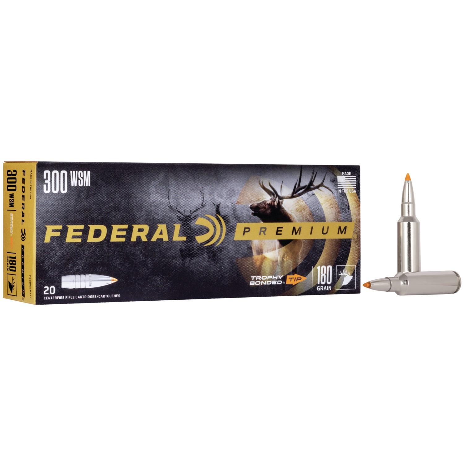 Federal Premium Vital-Shok Rifle Ammunition .300 WSM 180 gr TBT 2960 fps - 20/ct - Federal