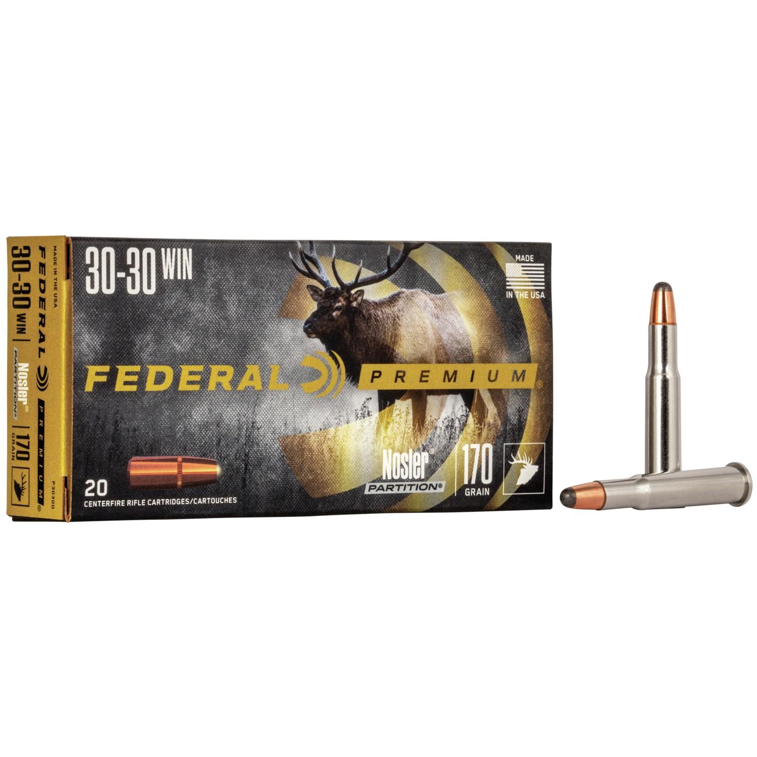 Federal Premium Vital-Shok Rifle Ammunition .30-30 Win 170 gr PT 2200 fps - 20/ct - Federal