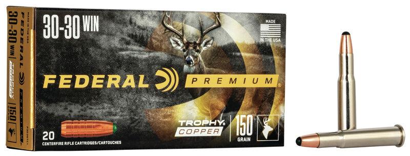 Federal Premium Trophy Copper Rifle Ammunition .30-30 Win 150 gr TC 2300 fps 20/ct - Federal