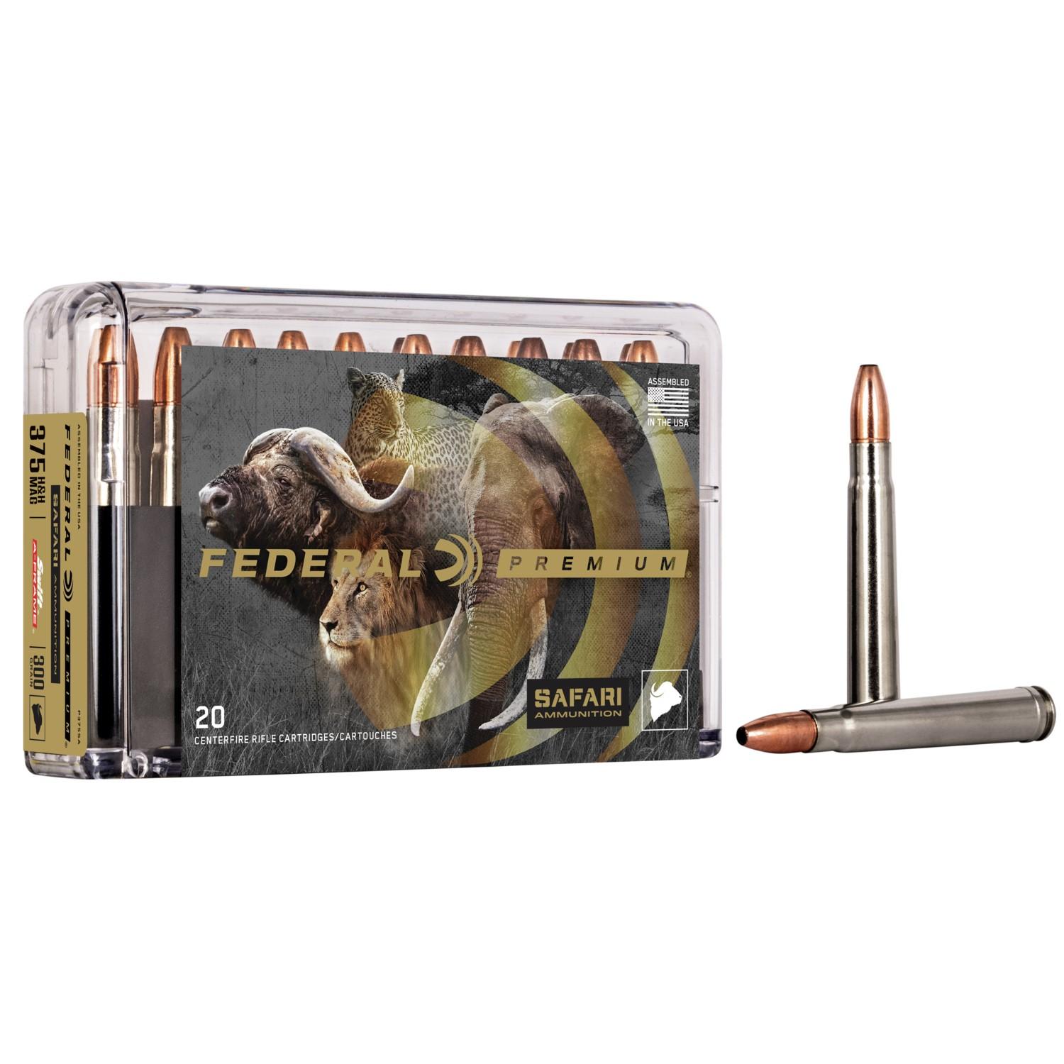 Federal Premium Cape-Shok Rifle Ammunition .375 H&H 300 gr SAF 2450 fps - 20/ct - Federal