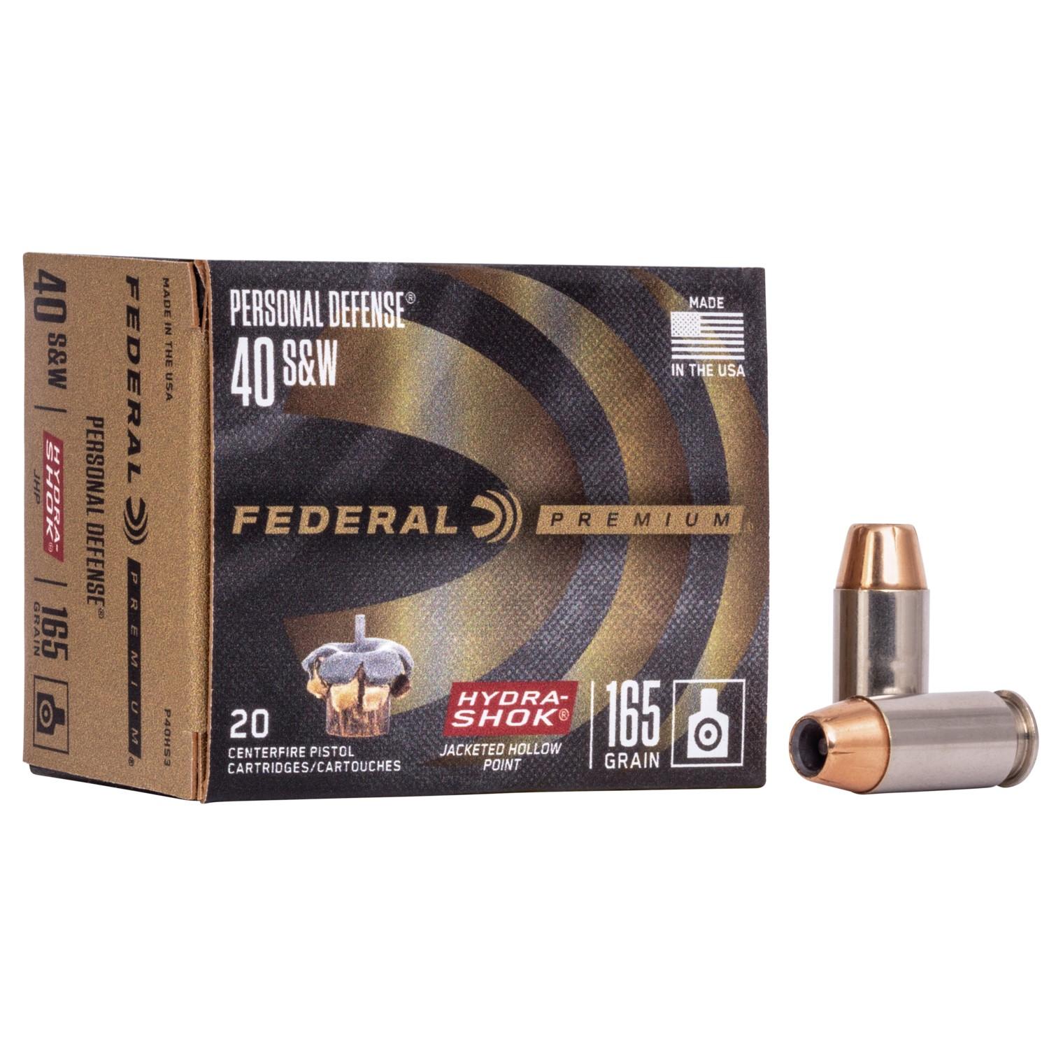 Federal Premuim Personal Defense Handgun Ammunition .40 S&W 165...