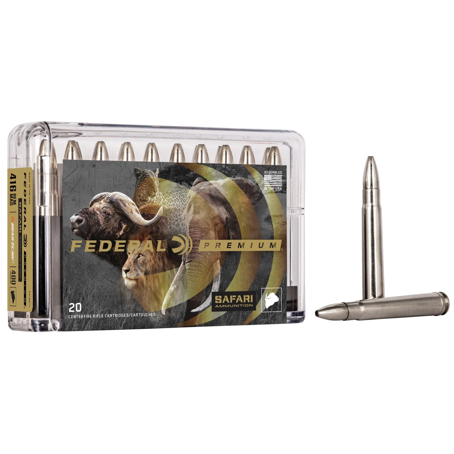 Federal Premium Cape-Shok Rifle Ammunition .416 Rem Mag 400 gr TBBC 2400 fps - 20/ct - Federal