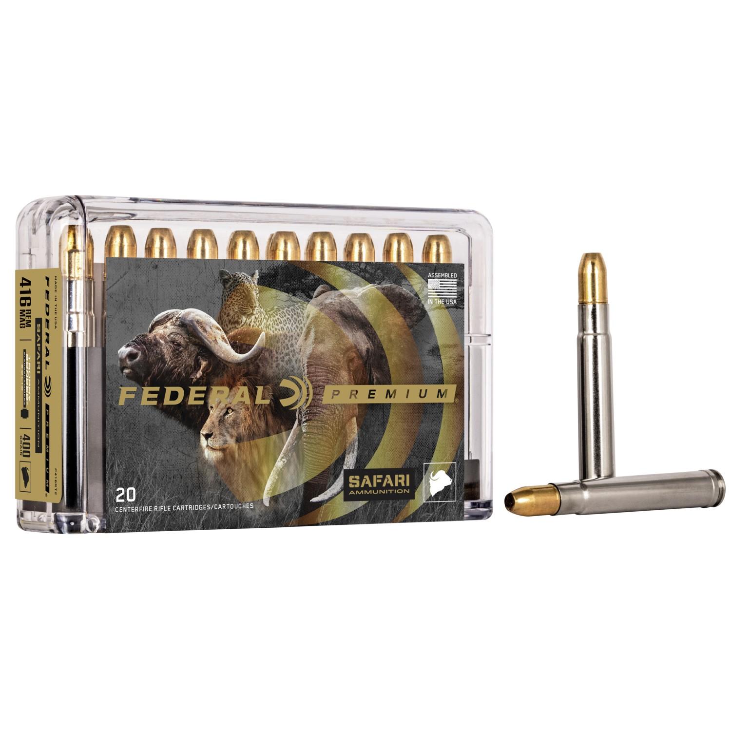 Federal Premium Cape-Shok Rifle Ammunition .416 Rem Mag 400 gr BSS 2400 fps - 20/ct - Federal