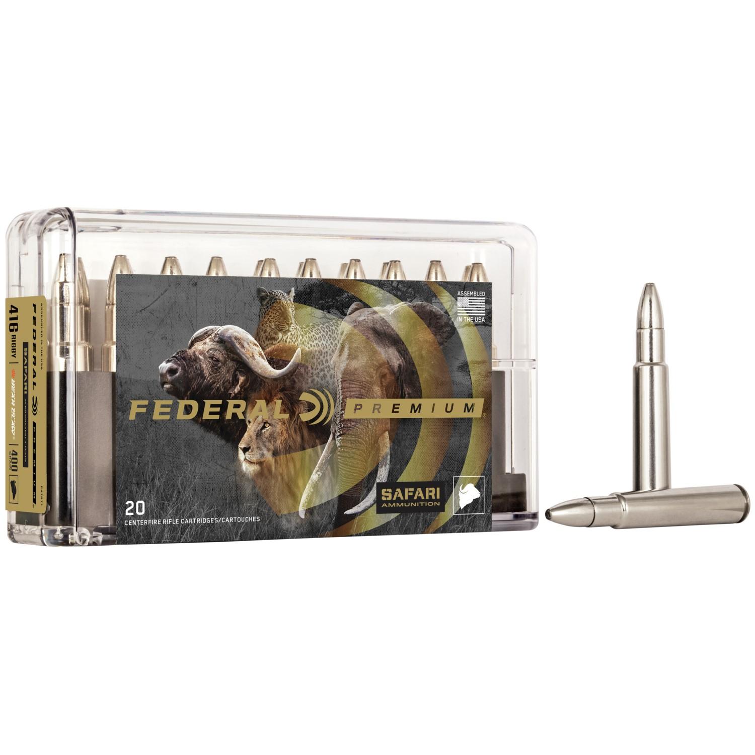 Federal Premium Cape-Shok Rifle Ammunition .416 Rigby 400 gr TBBC 2300 fps - 20/ct - Federal