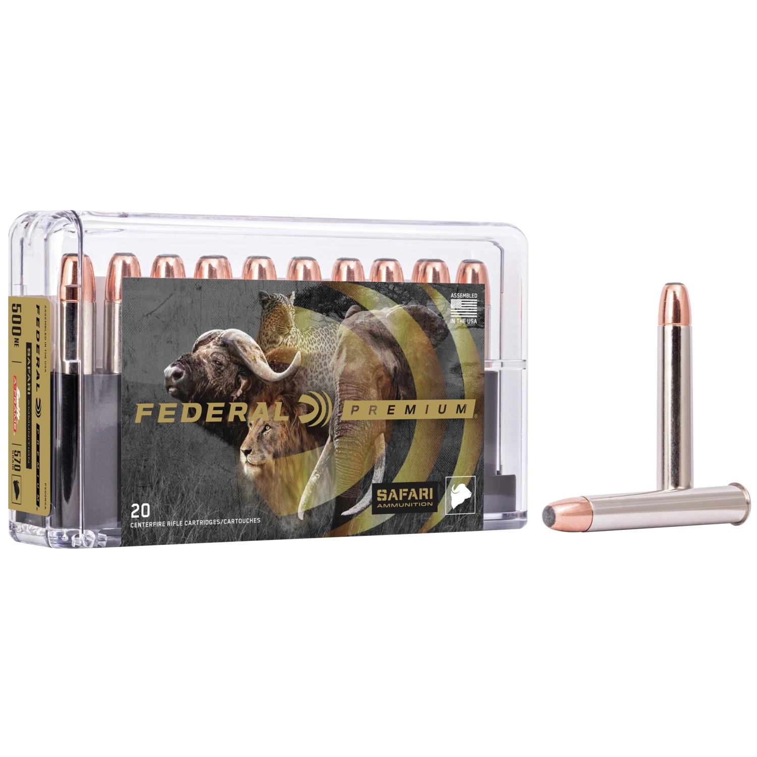 Federal Premium Cape-Shok Rifle Ammunition .500 Nitro 570 gr SAF 2100 fps - 20/ct - Federal