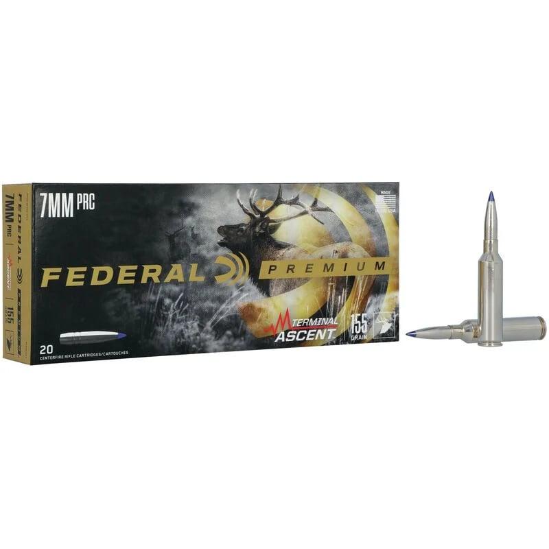 Federal Terminal Ascent Rifle Ammunition 7mm PRC 155 gr 3100 fps 20/ct - Federal