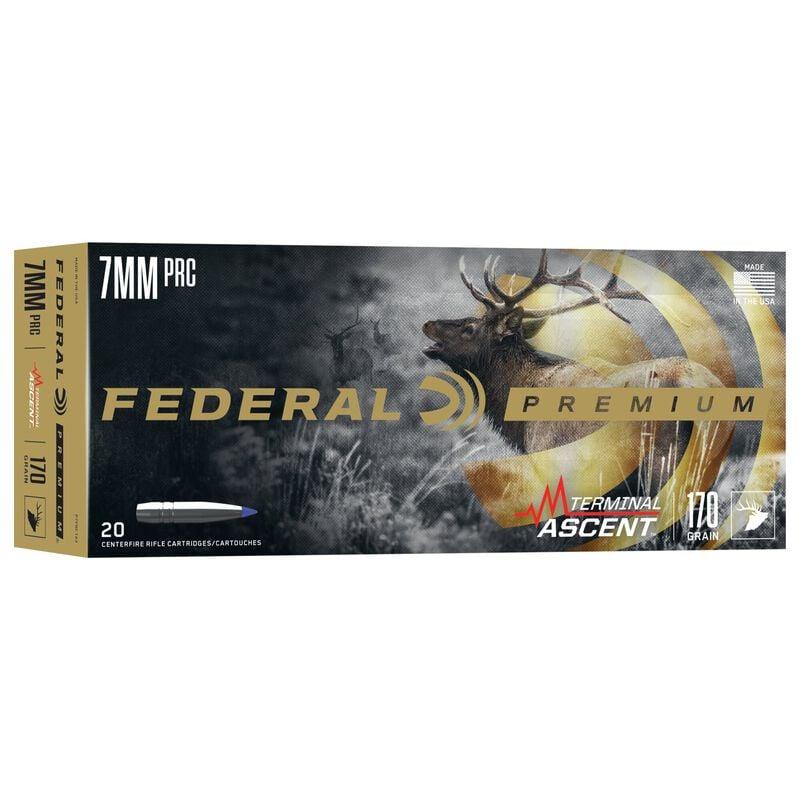 Federal Terminal Ascent Rifle Ammunition 7mm PRC 170gr 2950 fps 20/ct - Federal