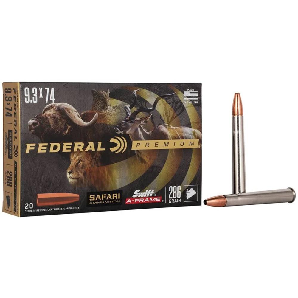 Federal Premium Cape-Shok Rifle Ammunition 9.3x74R 286 gr