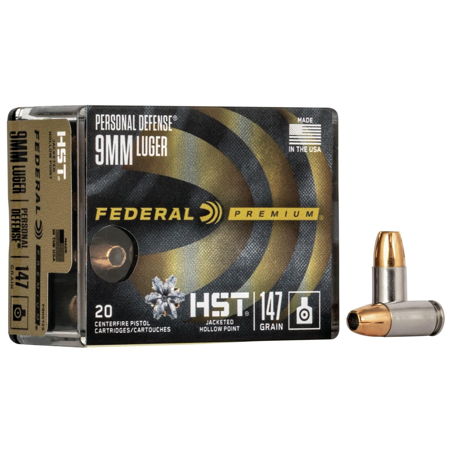 Federal Personal Defense HST Handgun Ammunition 9mm Luger 147gr