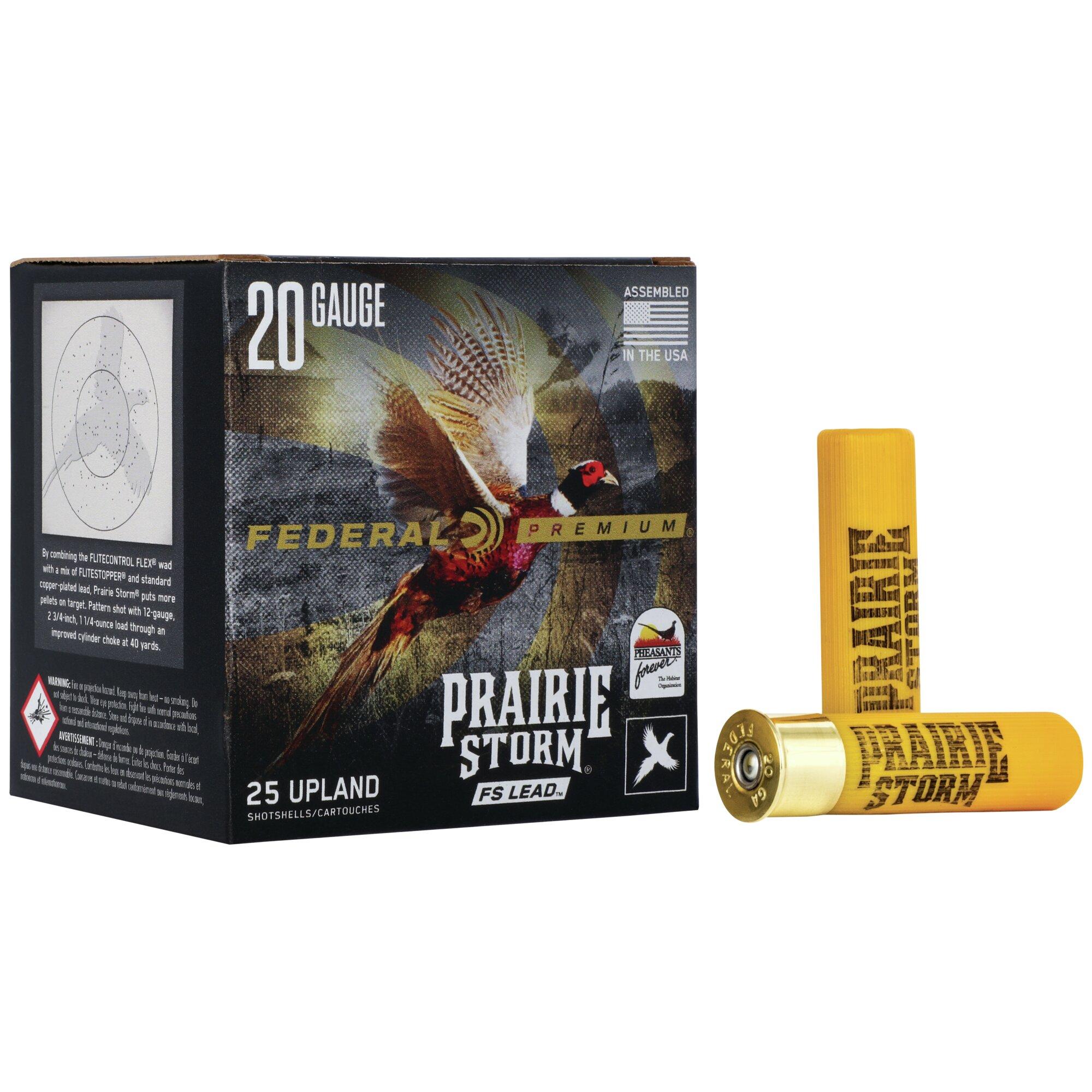 Federal Prairie Storm FS Lead Shotshells 20 ga 2-3/4" 1oz #4 25/ct - Federal