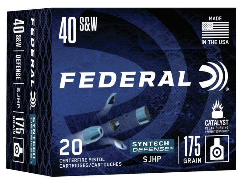 Federal  Syntech Defense Handgun Ammunition .40 S&W SJHP1050 fps 20/ct - Federal