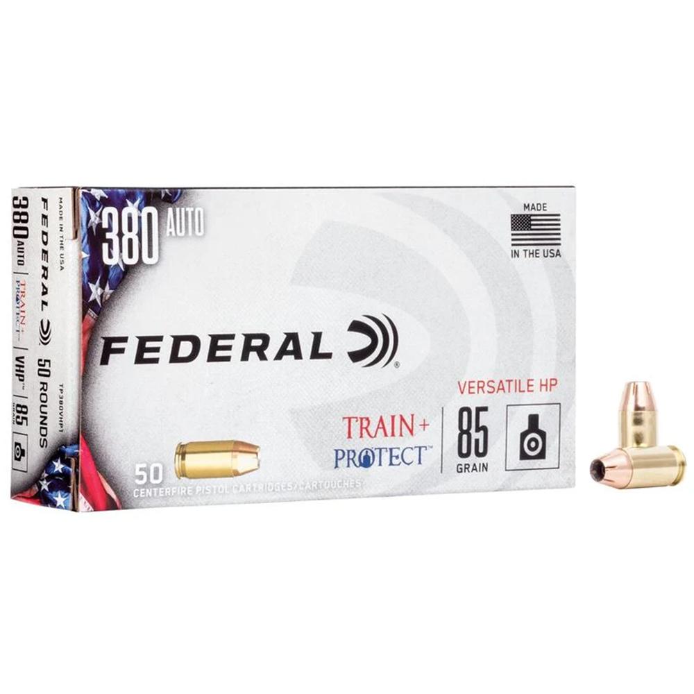 Federal Train & Protect Handgun Ammunition .380 Auto 85gr JHP 1000 fps 50/ct - Federal Ammo