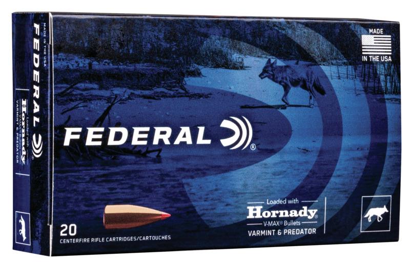 Federal Power-Shok Rifle Ammuntion .204 Ruger 32gr V-MAX 4100 fps 20/ct - Federal