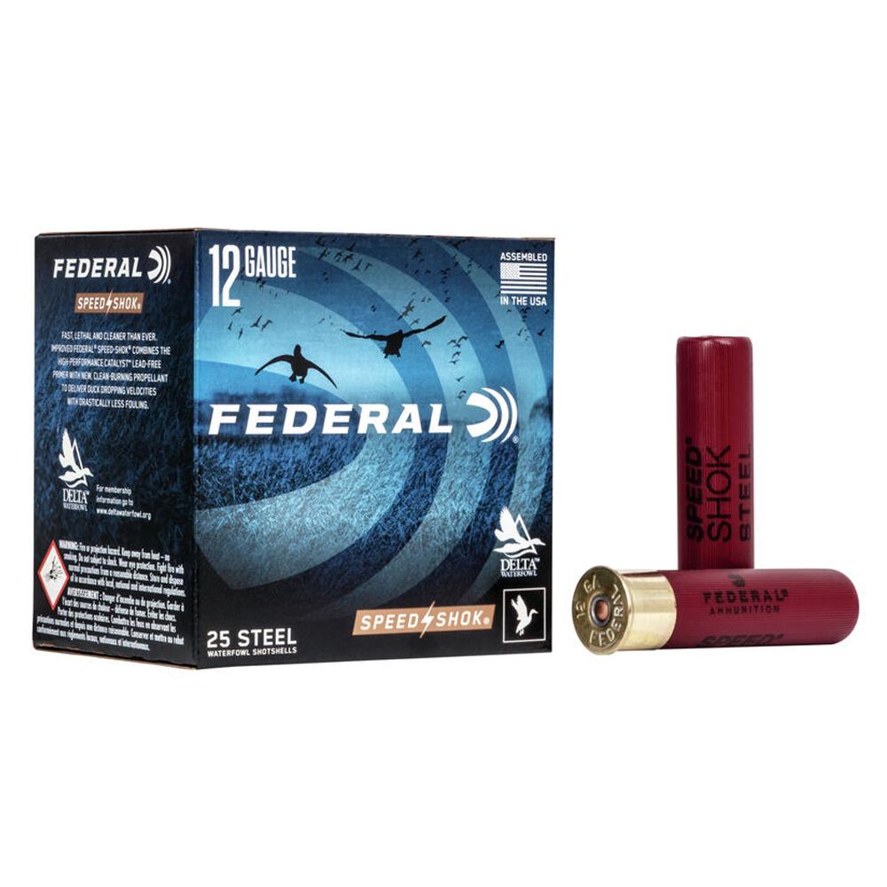 FEDERAL SPEED-SHOK HIGH VELOCITY STEEL 12GA 3-1/2" 1-3/8OZ T AMMO 25RD - Federal