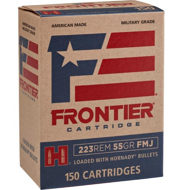 Hornady Frontier Rifle Ammunition .223 Rem 55 gr FMJ 3240 fps 150/ct (Oriented) - Frontier