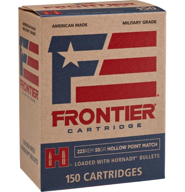 Hornady Frontier Rifle Ammunition  .223 Rem 55 gr HP-MATCH 150/ct (Oriented) - Frontier