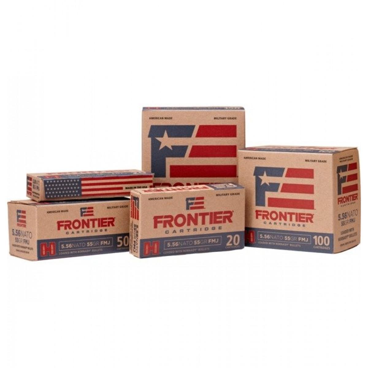 Hornady Frontier NATO Rifle Ammunition 5.56mm 62 gr FMJ  500/ct Case (25-20/ct Boxes) - Frontier
