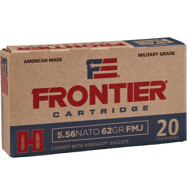 Hornady Frontier NATO Rifle Ammunition 5.56mm 62 gr FMJ 3060 fps 150/ct (Oriented) - Frontier
