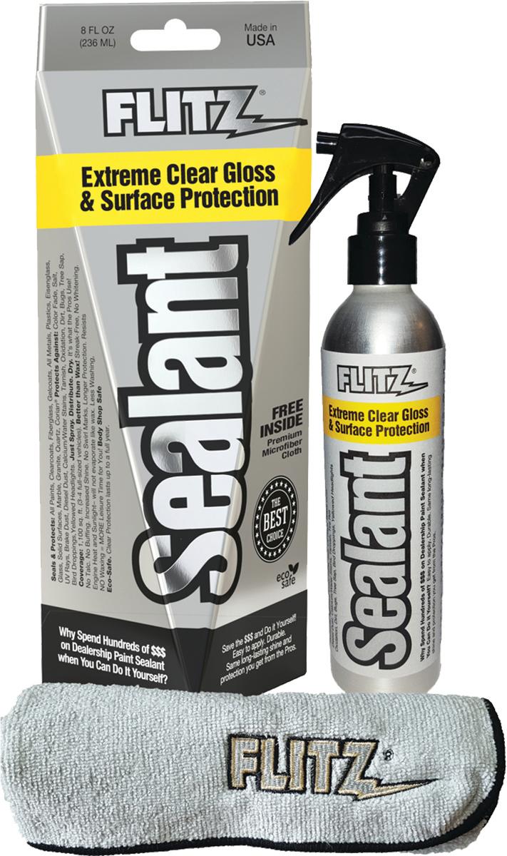 FLITZ SEALANT 8 OZ SPRAY BOTTLE W/ FREE MICROFIBER - 