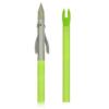 Muzzy Iron 2-Blade Fish Point w Chartreuse Arrow