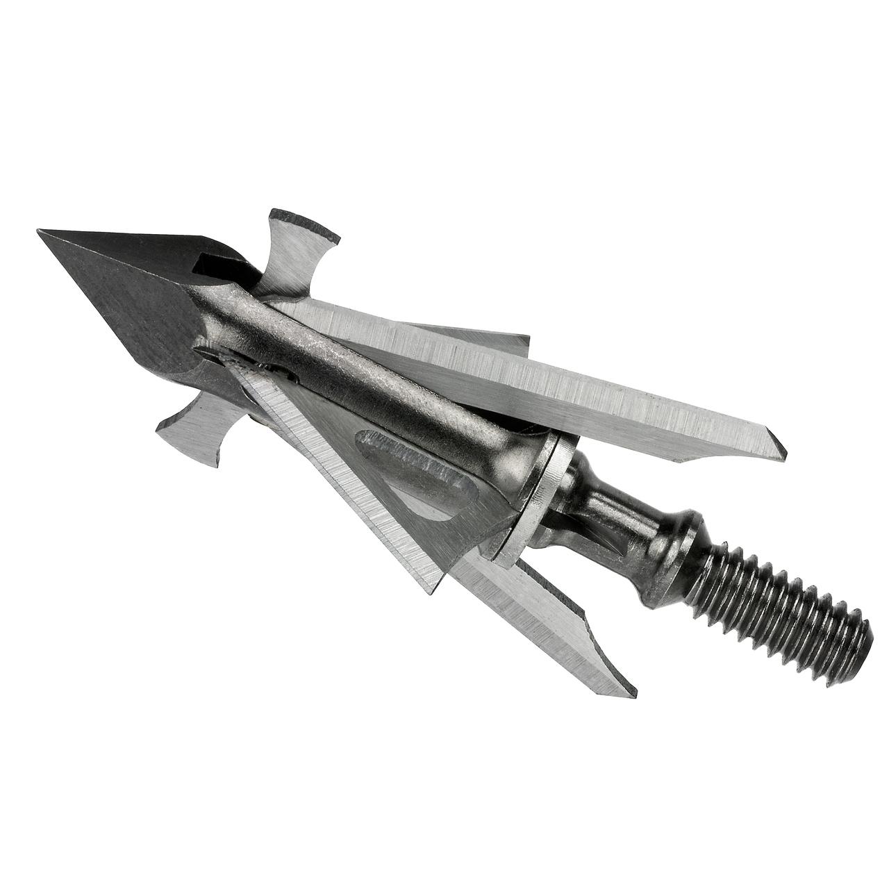 Muzzy Trocar 4-Blade HB-Hybrid Crossbow Broadhead 1" X 1 5/8" Cut 100 gr 3/pk - Muzzy