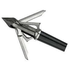 Muzzy Trocar 4-blade HBX Crossbow Hybrid Broadhead 1" X 1 5/8" Cut 100gr 3/pk - Muzzy