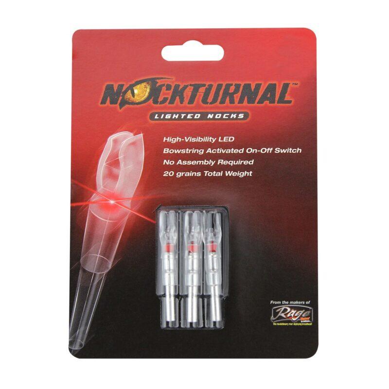 Nockturnal GNock Lighted Nocks Red .166 Arrow Diameter 3/pk