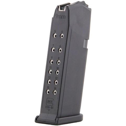 Glock Factory Handgun Magazine Black for Glock Model 19 9mm Luger 15/rd Bulk - Glock