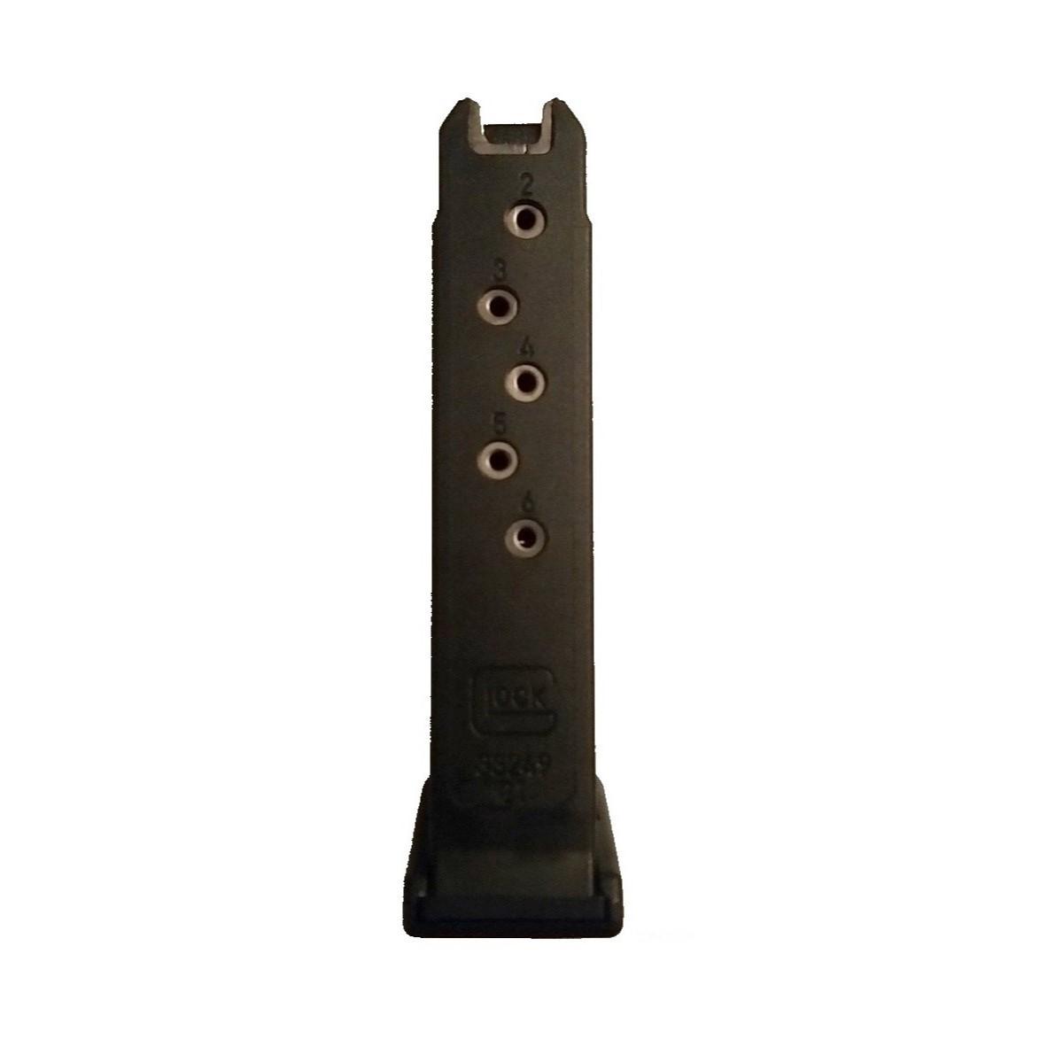 Glock Factory Handgun Magazine for Glock Model 42 .380 Auto 6/rd Black (BULK) - Glock