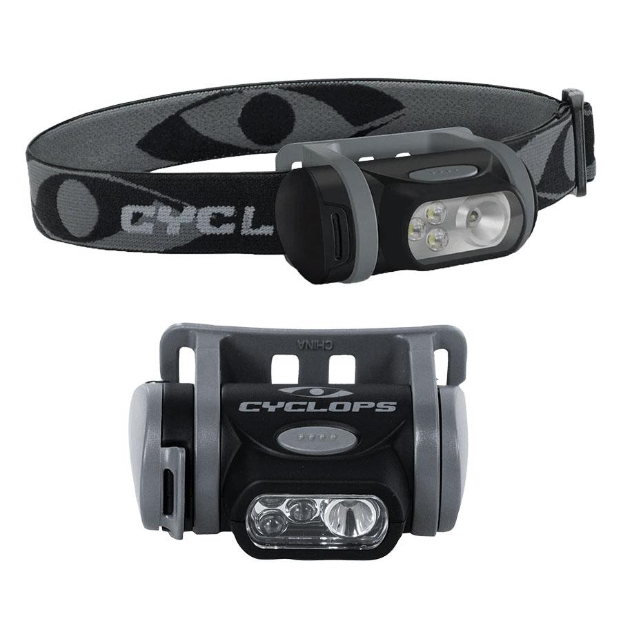 CYCLOPS HEADLAMP TITAN XP 2-STAGE LED 112LUM BLACK/GREY - Cyclops