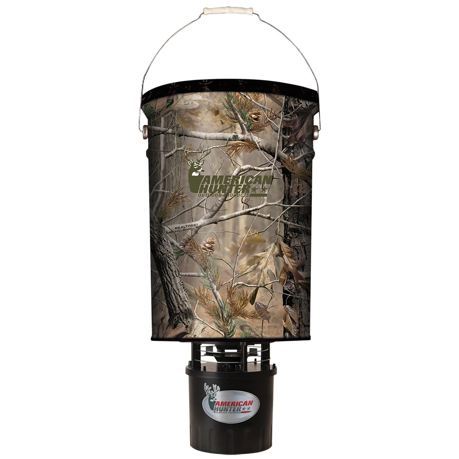 GSM 50 lb Hanging Feeder with E-Kit Camo - Boss Buck