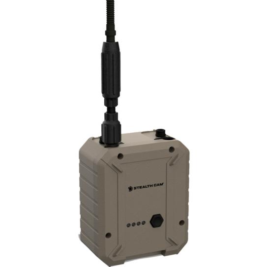 Stealth Cam FieldMAX 10,000mAh External Battery For Trail Cameras - Rechargeable, Weatherproof, With Locking Cable