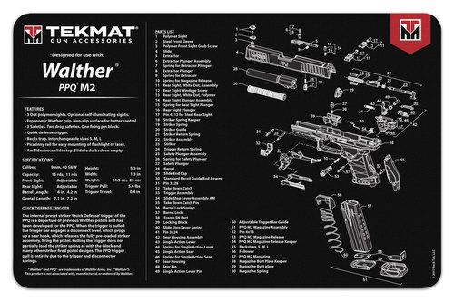 TekMat 11x17 Gun Cleaning Mat- Walther PPQ Mod2 - TekMat