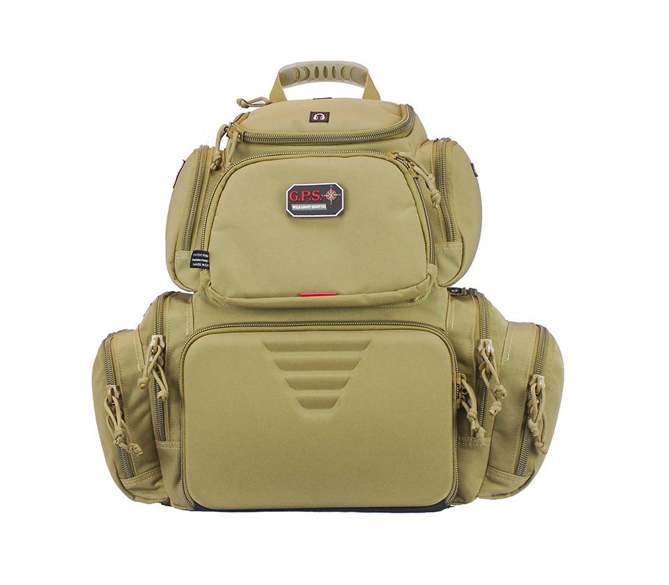 G-Outdoors Handgunner Backpack with 4 Handgun Cradle-Tan - G-Outdoors