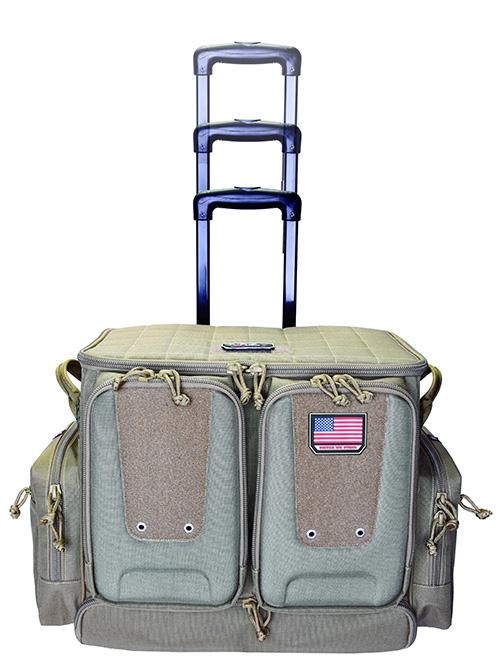 Tactical Rolling Range Bag Holds 10 handguns Tan