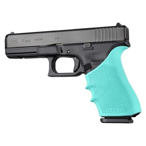 Hogue HandAll Beavertail Grip Sleeve Glock 17 Gen 1/2/5 Aqua - Hogue