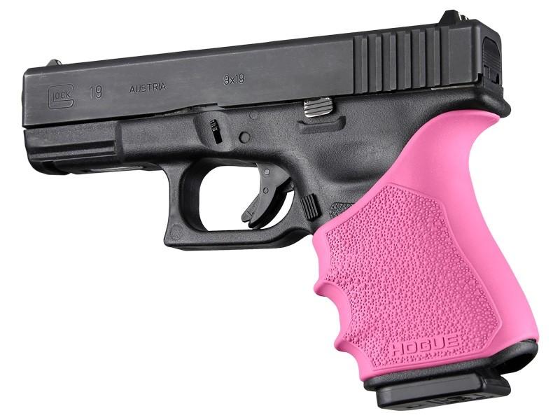 Hogue HandAll Beavertail Grip Sleeve Glock 19, 23, 32, 38 Gen 3-4  Pink - Hogue