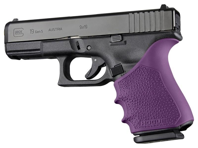 Hogue HandAll Beavertail Grip Sleeve Glock 19, 23, 32, 38 Gen 1-2-5 Purple - Hogue