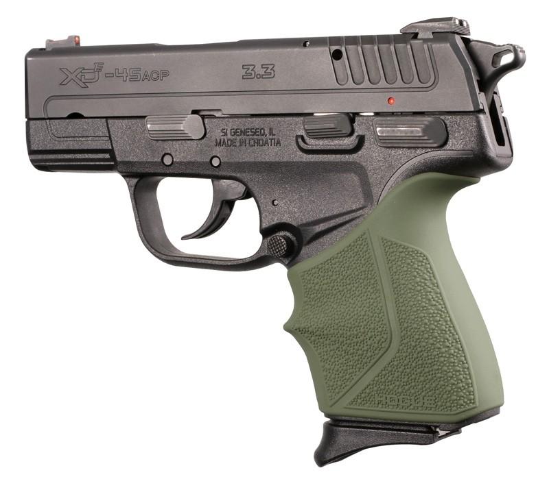 Hogue Springfield Armory XD-E 9mm/.45ACP: HandALL Beavertail Grip Sleeve - OD Green - 