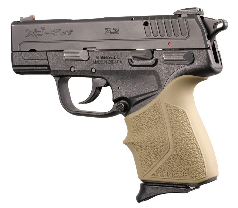 Hogue Springfield Armory XD-E 9mm/.45ACP: HandALL Beavertail Grip Sleeve - FDE - 