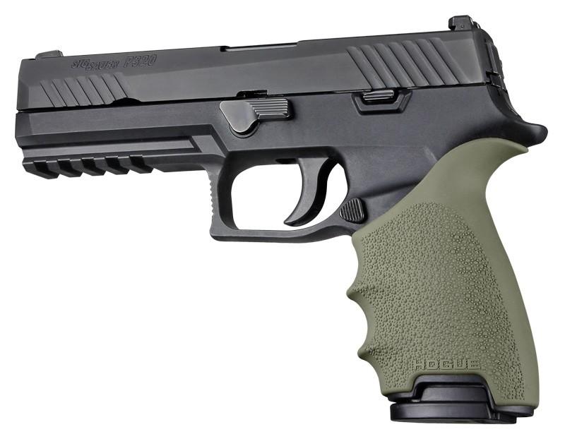 Hogue HandAll Beavertail Grip Sleeve Sig Sauer P320 OD Green - Hogue