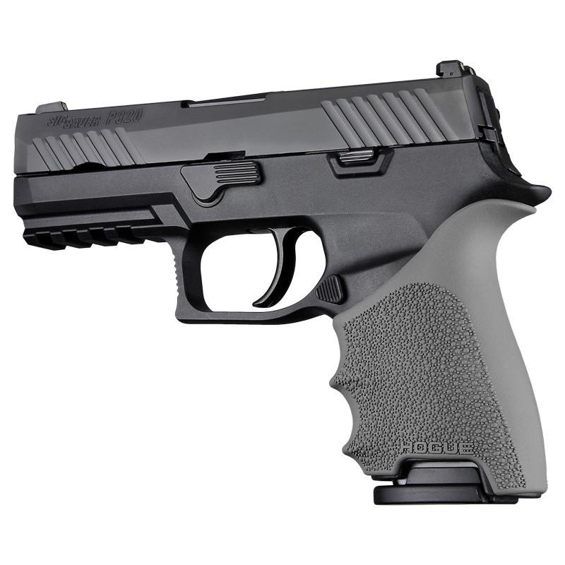 Hogue HandAll Beavertail Handgun Grip Sleeve for Sig Sauer P320 Compact Slate Grey - Hogue