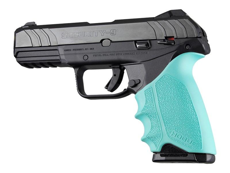 Hogue HandAll Beavertail Grip Sleeve Ruger Security 9 Aqua - Hogue