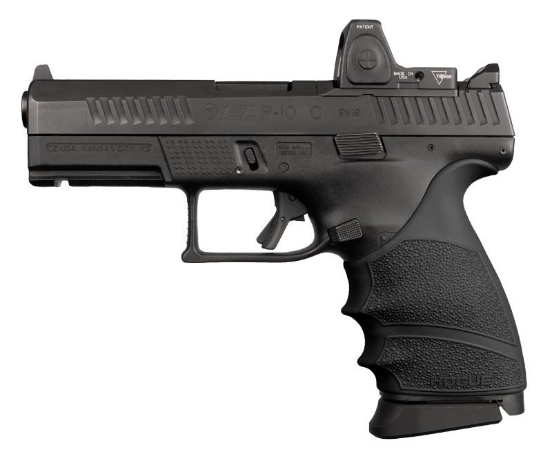 Hogue HandAll Beavertail Grip Sleeve CZ P-10 Compact 9mm - Black - 